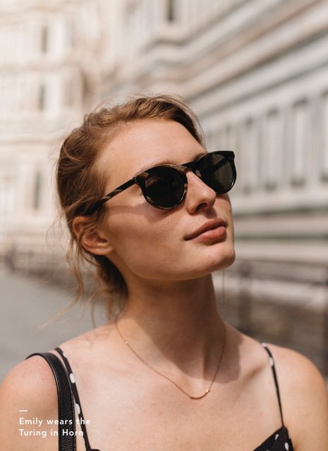 Emily wears the Turing in Horn