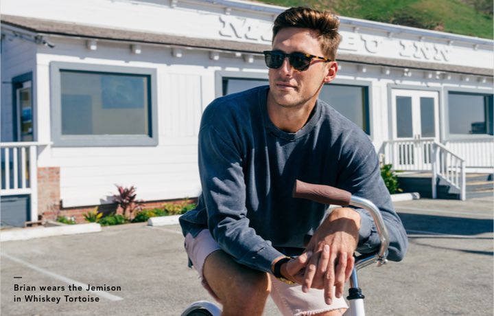 Brian wears the Jemison in Whiskey Tortoise